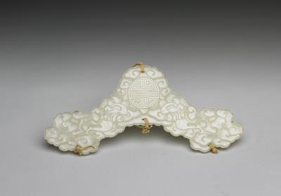 图片[2]-Jade pei ornament in the shape of a qing musical instrument, Qing dynasty (1644-1911)-China Archive